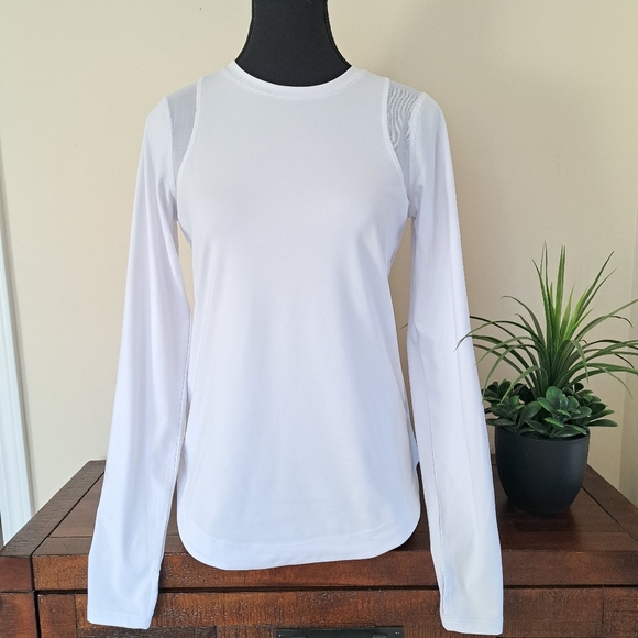 Sage Collective Active Top White Women's XS Long Sleeve Tee Workout - Picture 1 of 8